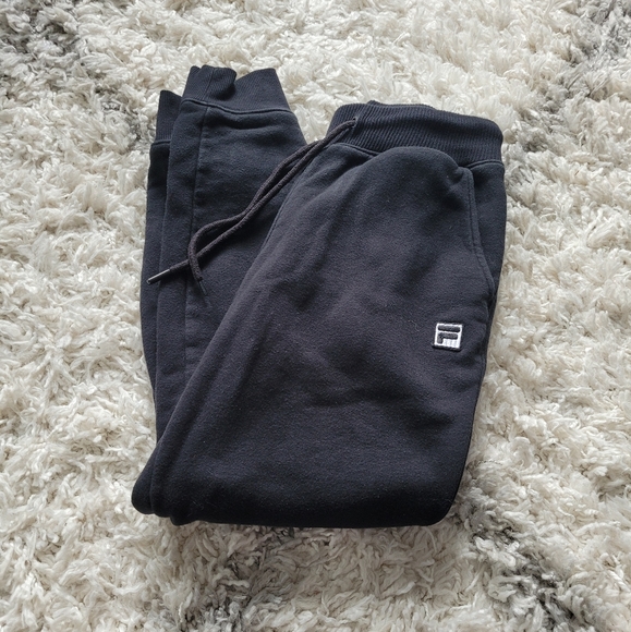 Black Drawstring Joggers | Size Small | Fila - Picture 2 of 5